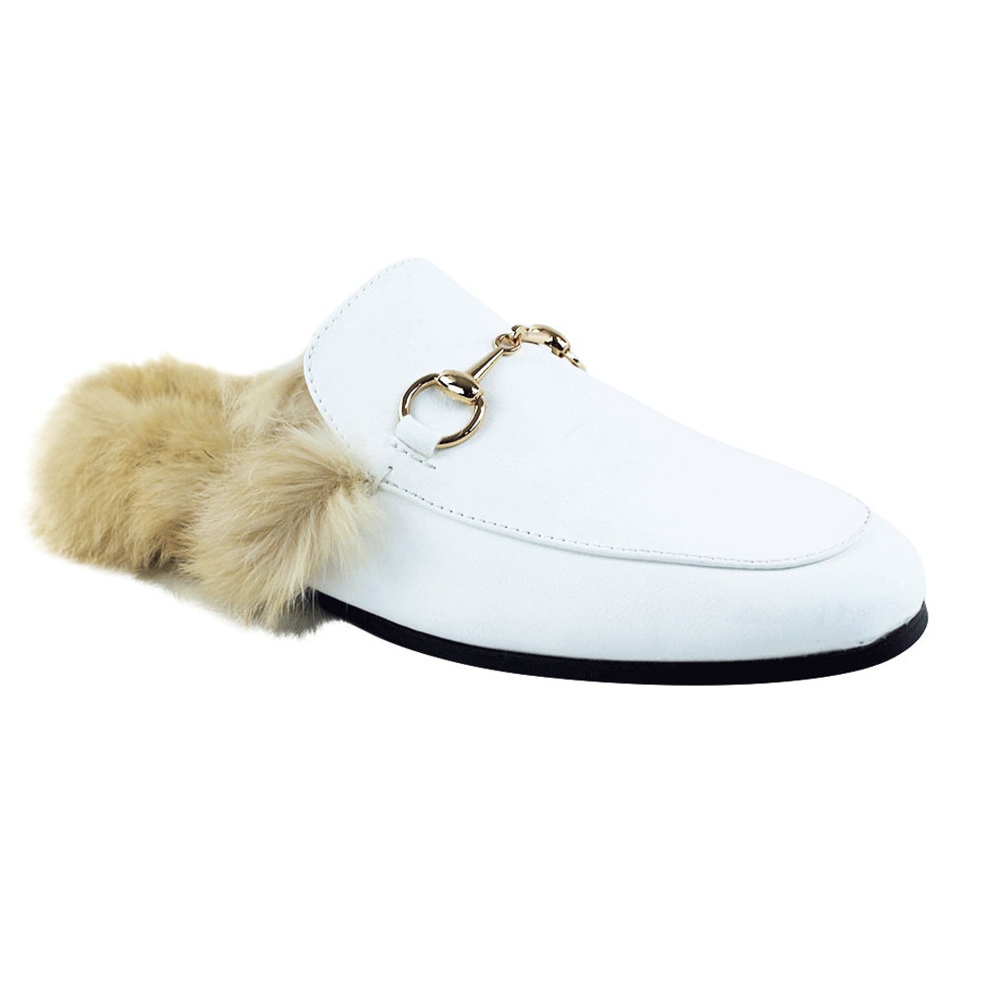 Louis Vuitton LV Suite Line Mule Slipper Velvet Mink Fur US 6.5 Free  Shipping