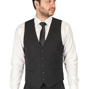 Slim Fit 2 Button Black Micro Texture Weave Notch Lapel Mens Suit Flat ...