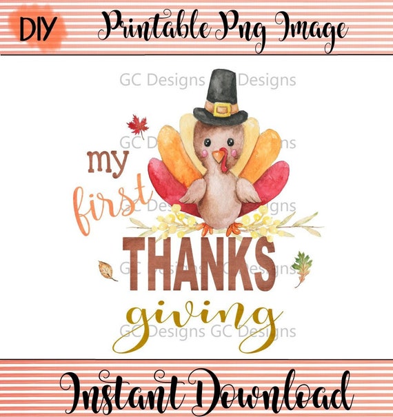My 1st Thanksgivingthanksgiving Clipartfirst Thanksgiving Etsy