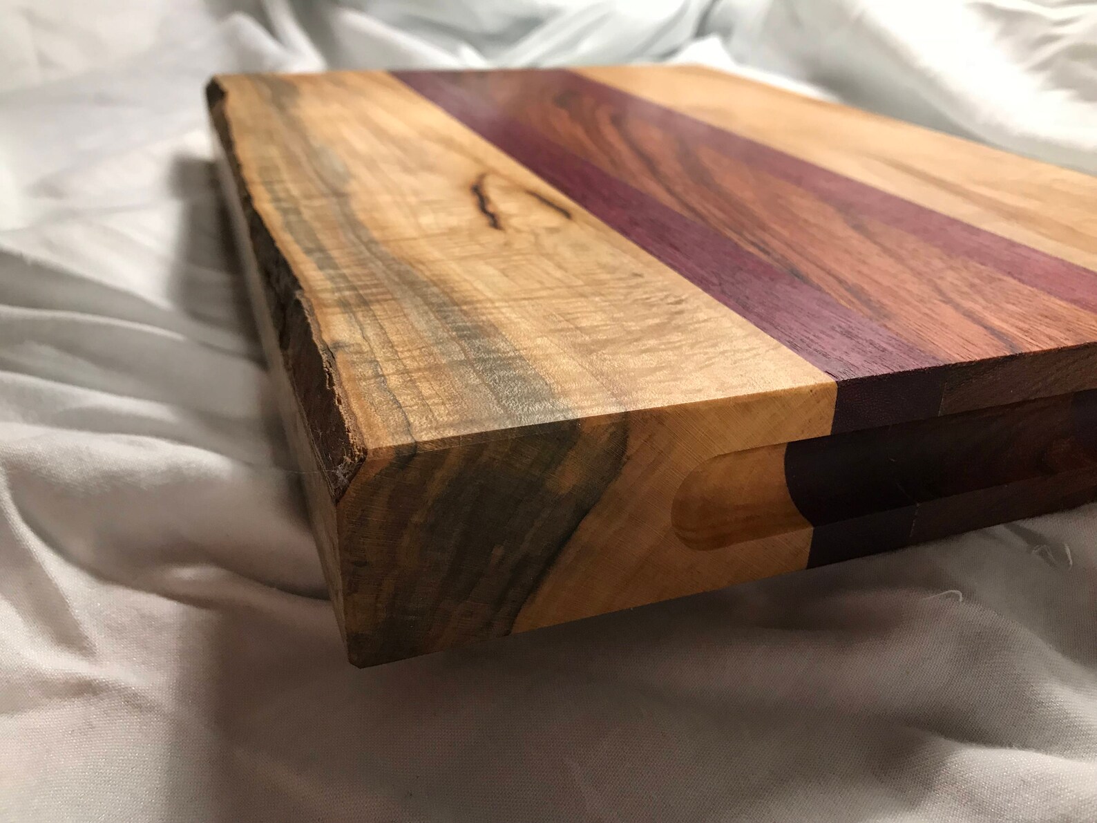 Hardwood Naturaledge Cutting Board Sweet Gum Purpleheart Etsy