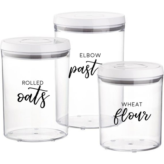 12 White Or Black Modern Custom Pantry Labels For Oxo Etsy