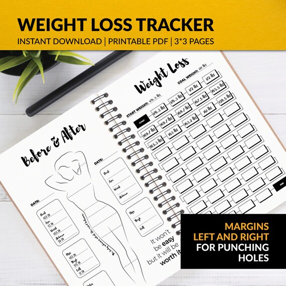Druckbarer Gewichtsverlust-Fortschritts-Tracker