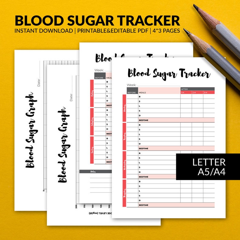 Printable BLOOD SUGAR Tracker Editable Blood Sugar Log Bullet Magazine Blood Glucose Tracker A4 A5 Letter Fast Obtain PDF photo about Printable Blood Sugar Log named Printable BLOOD SUGAR Tracker Editable Blood Sugar Log Bullet Magazine Blood Glucose Tracker A4 A5 Letter Immediate Down load PDF