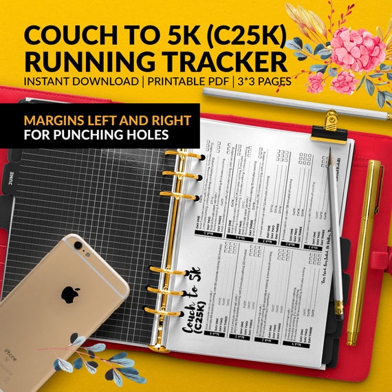 Couch To 5k Tracker C25k Running Log Fitness Tracker Etsy