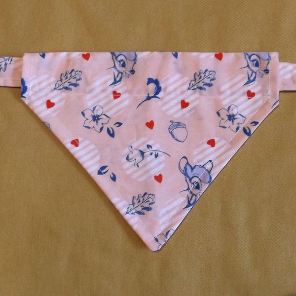 Bambi Bandana - Pink Pet Collar - Dog, Cat, Rabbit - Disney - Unofficial - Creatures of Fun