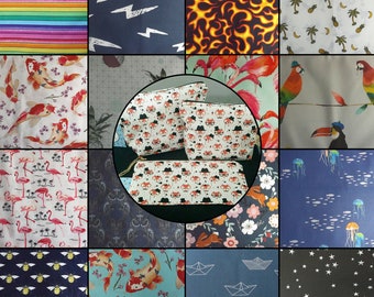 Handmade to Order Cosmetic Bags - Reuseable Make-up Wipes, Brush & Pencil Cases - Bag - Purse Gift - Rainbow 100% Cotton - Creatures of Fun