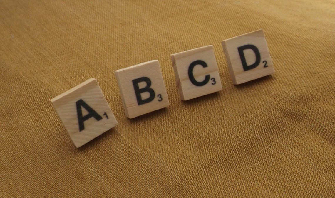 Scrabble Pin Scrabble Tile Style Letter Pins - A-Z Wood Lapel Pin Badges - Gaming ...