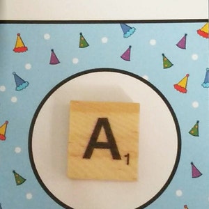 Scrabble Pin Scrabble Tile Style Letter Pins - A-Z Wood Lapel Pin Badges - Gaming ...
