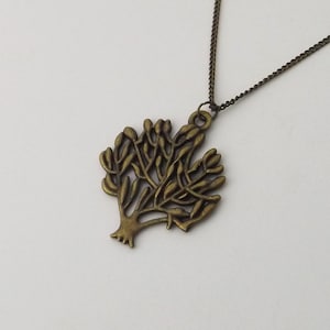 Bronze Tree of Life Pendant - Bronze Curb Chain Charm Necklace - Nature, Heart, Love, Celebrate, Gift - Creatures of Fun