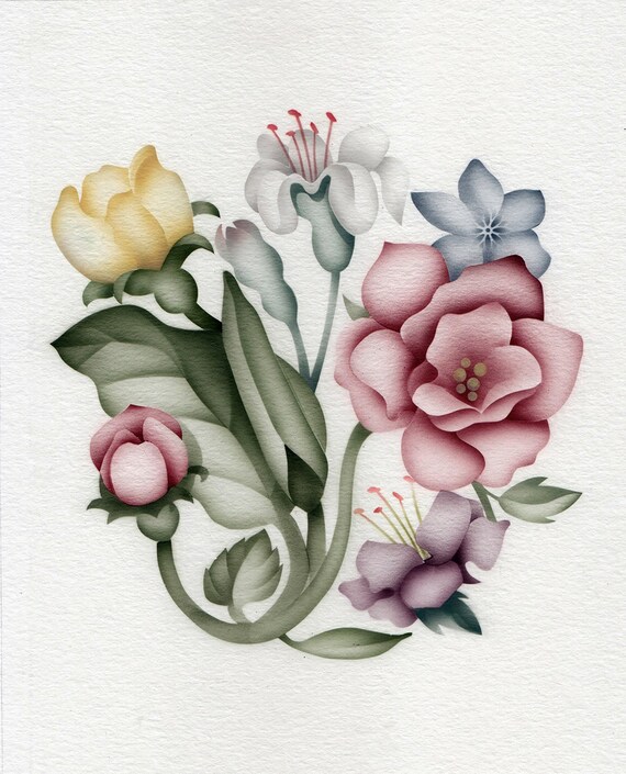 Flores Da Vinci flores ilustradas elegantes flores - Etsy México Flores Da Vinci flores ilustradas elegantes flores - Etsy México