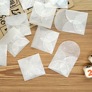 Jam Paper 3Drug Translucent Vellum Mini Envelopes - 2 5/16 x 3 5/8 - Primary Red - 25/Pack