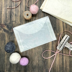 Vintage Glassine Envelopes - Set of 10 | Aged Glassine | Translucent Envelopes | Journal Pocket | Scrapbook Supplies, Junk Journal, Ephemera