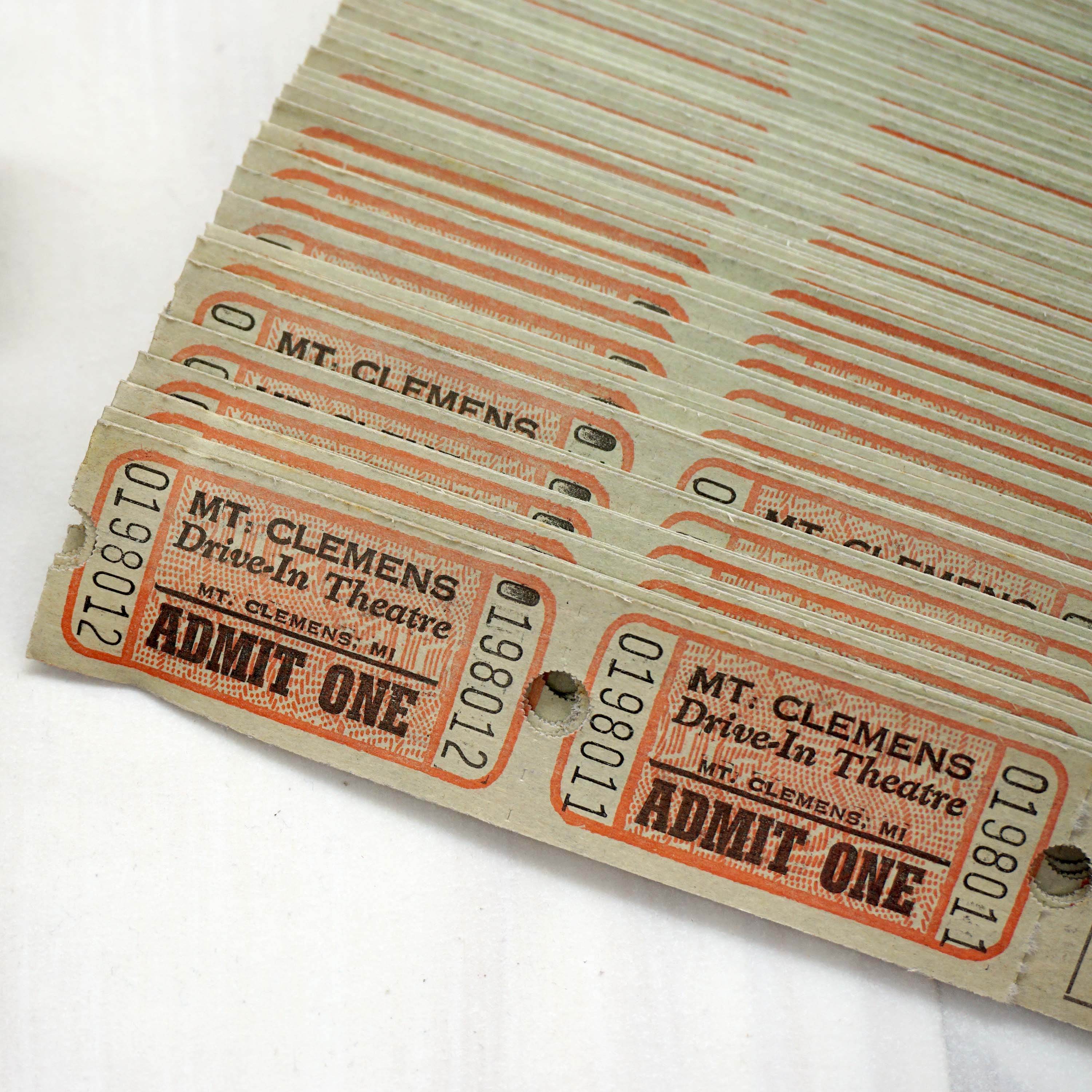 Vintage Movie Theater Admission Tickets | Drive-in Ephemera
