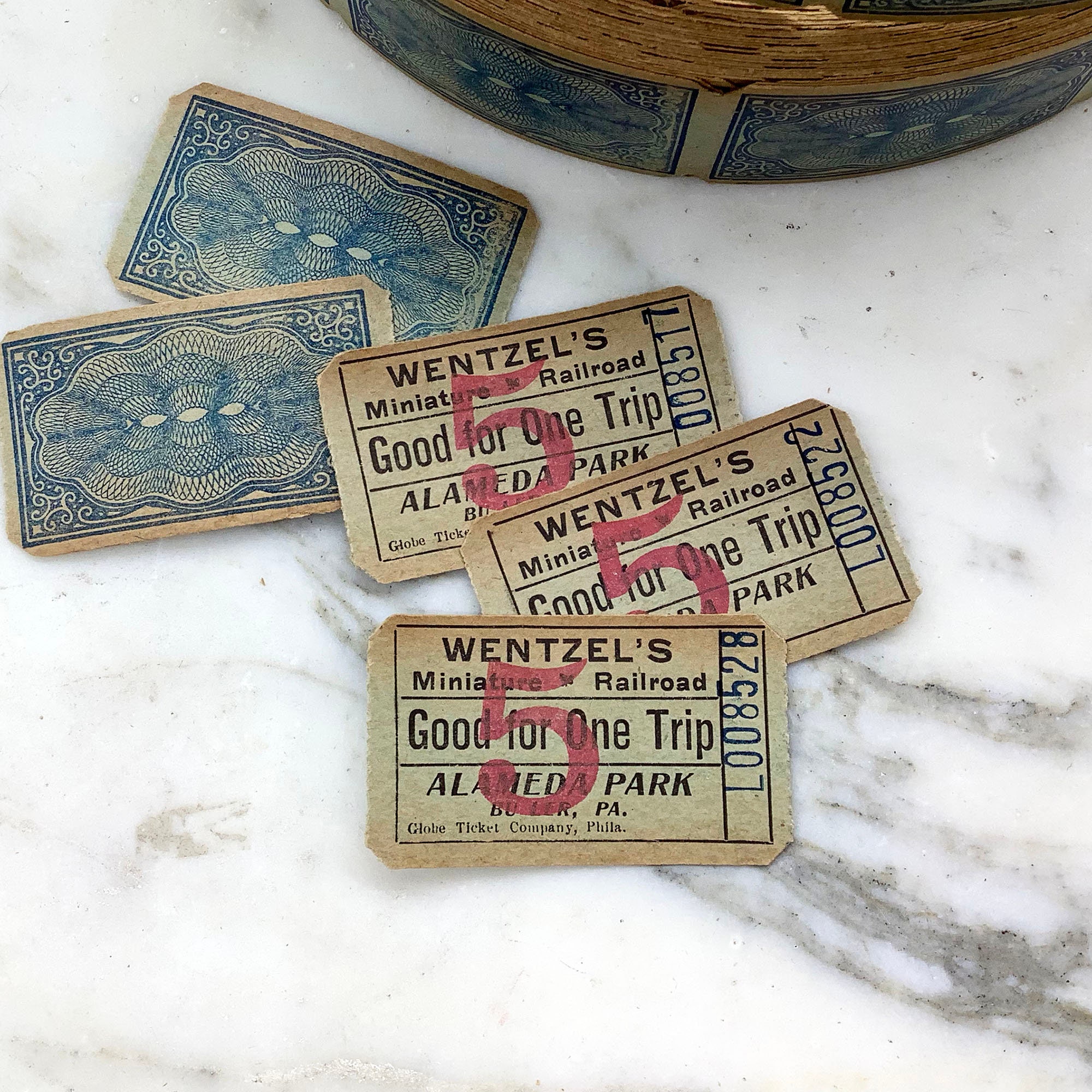 Antique Amusement Train Ride Tickets 1910s | Wentzel's Miniature ...