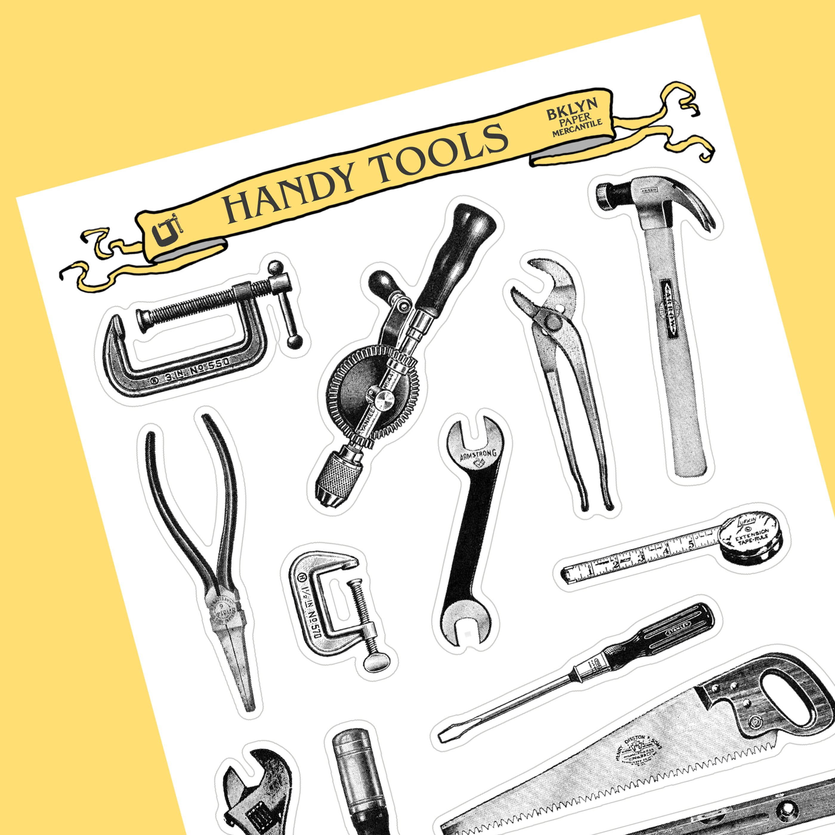 Tools Sticker Set 29 Vintage Style Handyman Stickers Etsy