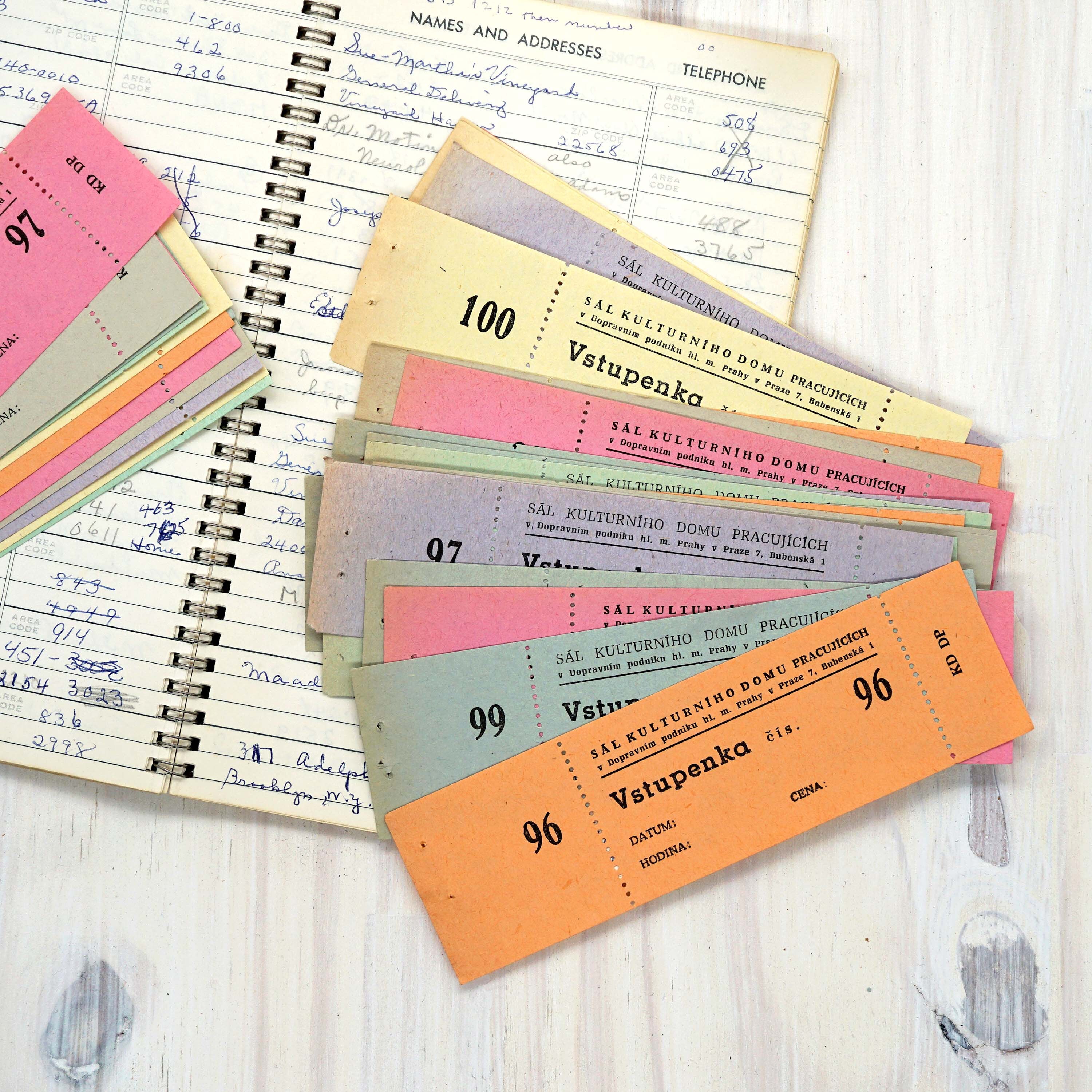 Vintage Czech Republic Tickets 1950s Prague Travel Ephemera - Etsy
