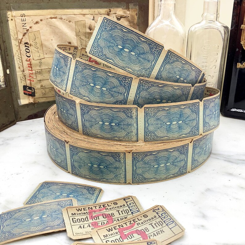 Antique Amusement Train Ride Tickets 1910s | Wentzel's Miniature ...