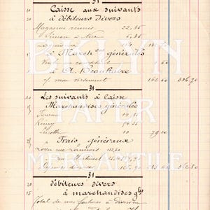 May include: A vintage ledger page from October 1911, featuring handwritten French text and numerical entries. The aged paper has vertical and horizontal lines, with headings like "Caisse" and "D&eacute;biteurs divers". The document is a historical record.