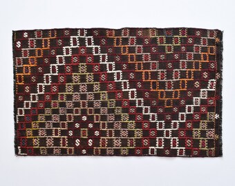 Vintage Kilim 1 4x3ft 44x92cm Small Vintage Turkish Oriental Etsy