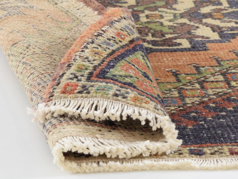 small vintage turkish oushak oriental bohemian boho persian moroccan boho tribal rug 2 x 3 rug area accent runner kitchen bathroom rug 2x3