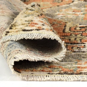 petit oushak turc vintage oriental boho boho persan marocain boho tribal tapis 2 x 2 tapis tapis de porte d&#39;entrée cuisine salle de bain tapis 2 x 2