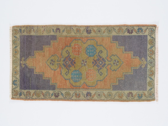 small vintage turkish oushak oriental bohemian boho persian moroccan boho tribal rug 2 x 3 rug area accent runner kitchen bathroom rug 2x3