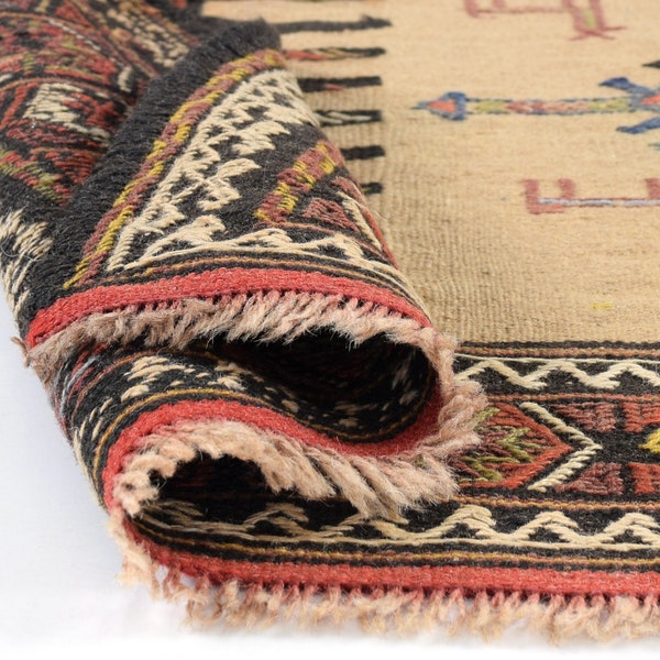 vintage bohemian turkish oushak oriental boho persian moroccan tribal navajo rug 3 x 6 rug area accent kitchen bathroom rug 3x6 kilim rug
