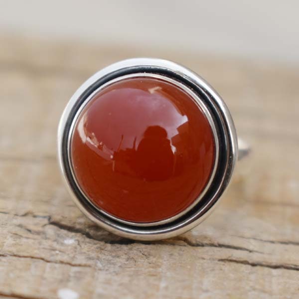 High Quality Red Onyx Ring Solid 925 Sterling Silver Ring For Women Simple Design Ring Birthday Gift For Her Gemstone Onyx Ring Elegant Ring