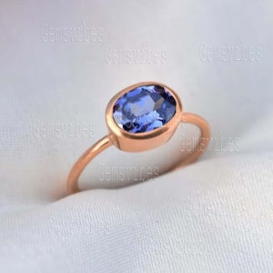 Vintage Tanzanite Ring 925 Sterling Silver Minimalist Birthstone Ring For Women Proposal Gift For Her Tanzanite Gemstone Ring Handmade Ring