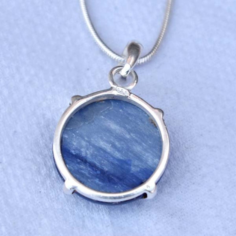 Natural Kyanite Pendant,Kyanite Pendant,Handmade 925 Sterling Silver Pendant,Blue Gemstone Pendant,Birthstone Gift Pendant,Gift for her