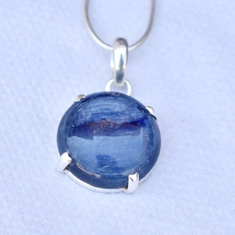 Natural Kyanite Pendant,Kyanite Pendant,Handmade 925 Sterling Silver Pendant,Blue Gemstone Pendant,Birthstone Gift Pendant,Gift for her