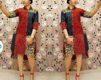 african print shirt dress styles