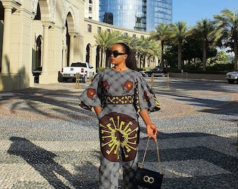 Ahdia Ankara Jumpsuit, African Print Jumpsuit, African Clothing