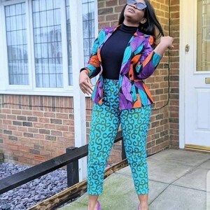 African blazer with pant-Ankara pant set-Ankara clothing-African clothing-African women fashion-African trend-Ankara collection-African wear