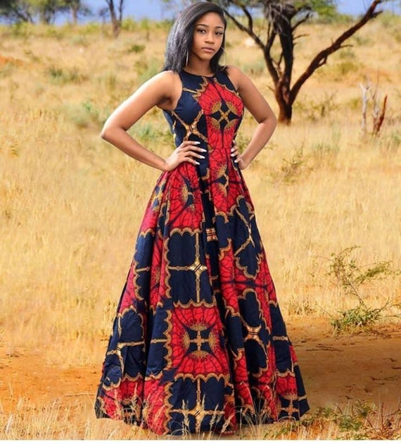 Ankara maxi dress-African print maxi 