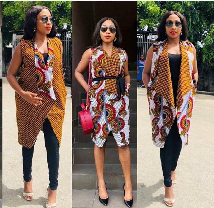 african print jacket dress