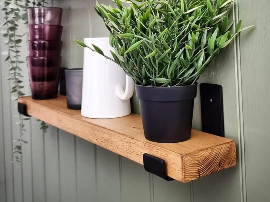 Extra Slim 10cm Depth Shelf Hand Crafted From Solid Reclaimed Pine ...