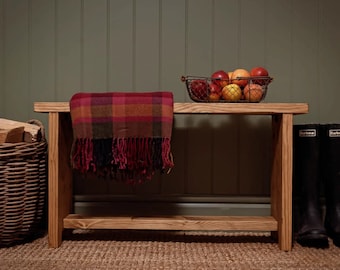 Rustic reclaimed hall bench/ hallway bench/ farmhouse bench/ hand crafted bench/wooden bench