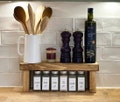 Worktop riser/worktop shelf/space saver hand crafted from reclaimed wood