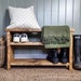 Hand crafted rustic reclaimed wooden shoe bench / shoe rack / shoe storage / hallway bench 