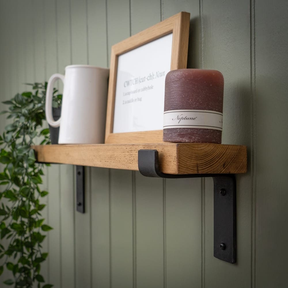 Extra Slim 10cm Depth Shelf Hand Crafted From Solid Reclaimed Pine ...