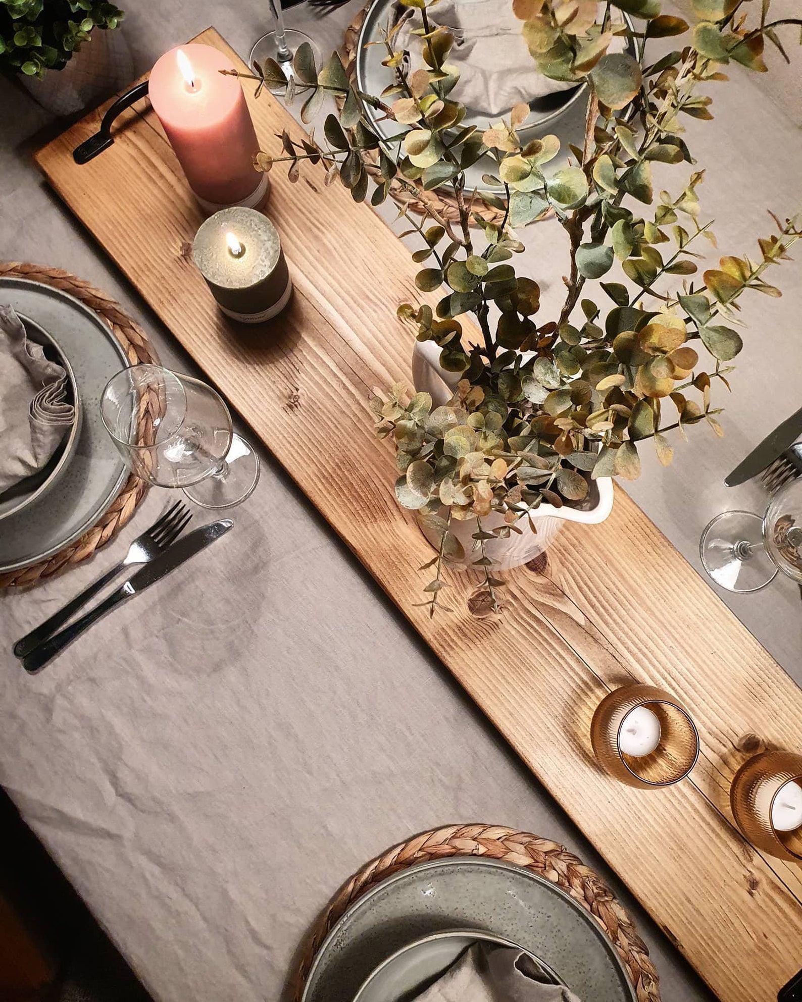 Hand Made Rustic Reclaimed Wooden Table Runner/ Styling Etsy UK