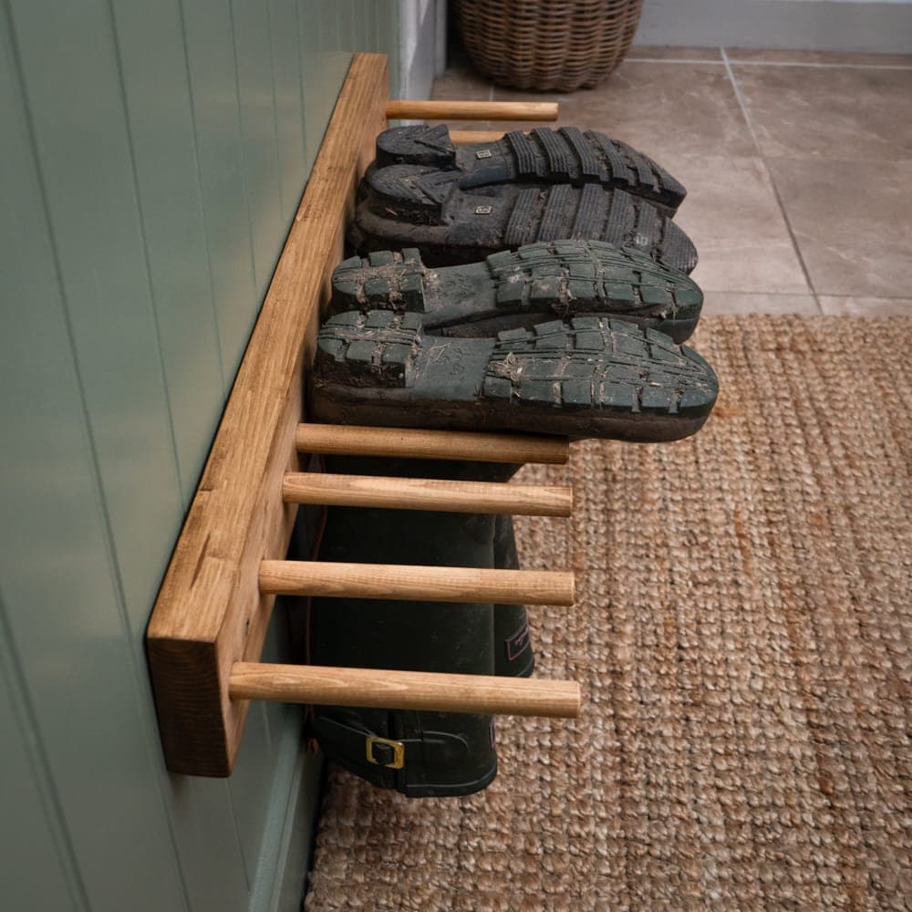 A Timber Boot Rack Wall Mounted Reclaimed Timber Welly Rack/shoe Rack/boot Rack - Etsy UK