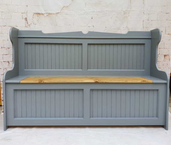Hand Crafted 5ft Solid Pine Monks Bench Settle Storage Etsy