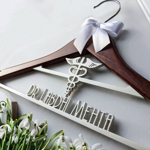 White Coat Hanger, Gift for New Doctor, Medical Student Gift, Christmas Gift for Med Student, 1st White Coat Hanger, First White Coat Gift