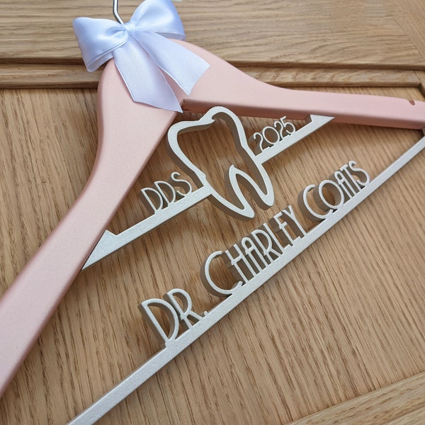 dental Hanger, Dentist hanger, Medical Student Gift, Personalized Gift for Med Student, 1st White Coat Hanger, First White Coat Gift