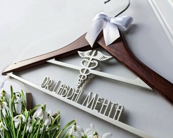 White Coat Hanger, Gift for New Doctor, Medical Student Gift, Christmas Gift for Med Student, 1st White Coat Hanger, First White Coat Gift