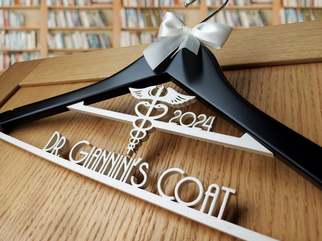White Coat Hanger Gift for New Doctor Medical Student Gift Etsy
