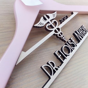 White Coat Hanger, Gift for New Doctor, Medical Student Gift, Christmas Gift for Med Student, 1st White Coat Hanger, First White Coat Gift