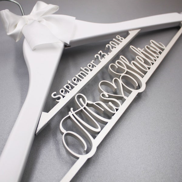 Wedding Dress Hanger, Mrs Hanger,  Bridal Hanger, Wedding Hanger, Bride Hanger, Bridesmaid Hanger Personalized, bridal Gift, mrs hanger